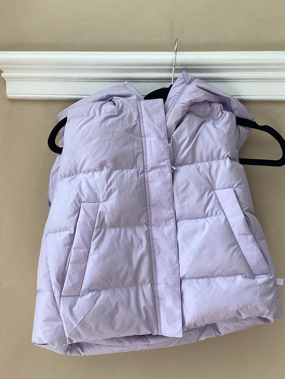 Athleta Lilac Hooded Puffer Vest for Girl (XL 14)